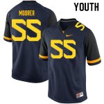 Youth West Virginia Mountaineers NCAA #55 Parker Moorer Navy Authentic Nike Stitched College Football Jersey SL15P73HC